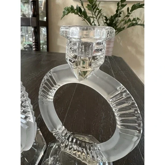 Pair Of Vintage Glass Candle Holders 1920/1930 - Picture 10 of 16